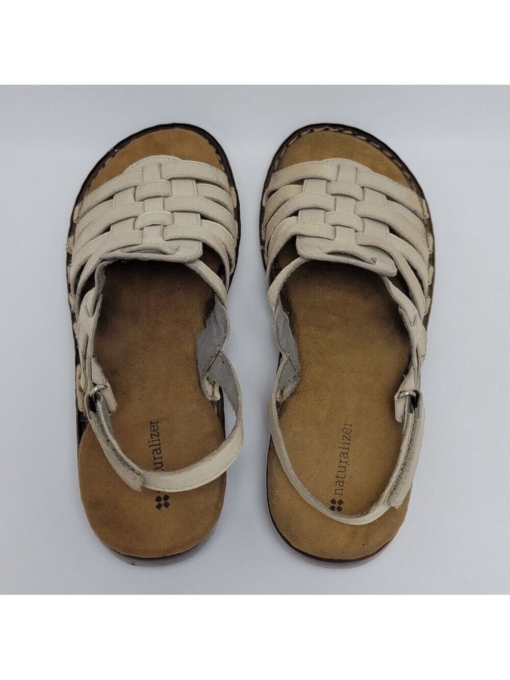 Naturalizer Pompano Leather Fisherman Slingback Casual Comfort Sandals Size 8.5 - Picture 3 of 11